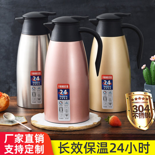 Factory direct sale 304 stainless steel vacuum insulation pot coffee pot welcome pot hotel warm pot gift for cross-border activities 
