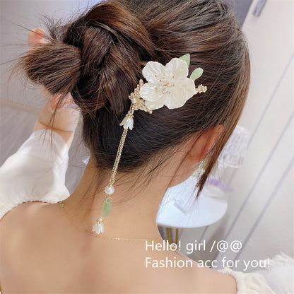 Super fairy flower clip new large metal butterfly clip female summer back head hair clip shark clip headdress hair clip 
