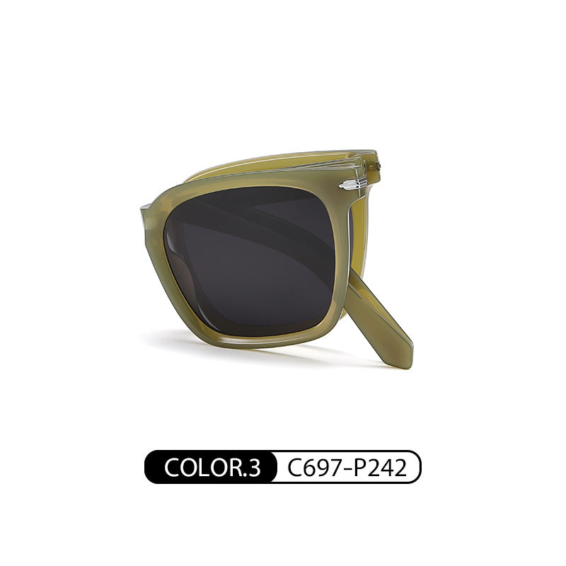 New folding sunglasses TR90 ultra-light polarized sunglasses 7530 sunshade and sunscreen can be equipped with myopia polarized sunglasses 