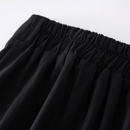 Slightly fat plus size women's umbrella skirt 2024 summer Korean version commuting leisure slim literary style mid-length skirt female 18075 