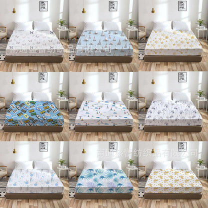 跨境床上用品外贸家纺数码印花床笠单品