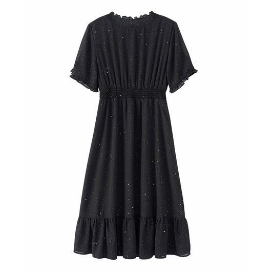 Plus size women's clothing 2023 summer new fat sister dress temperament elegant commuter mermaid skirt 18078 