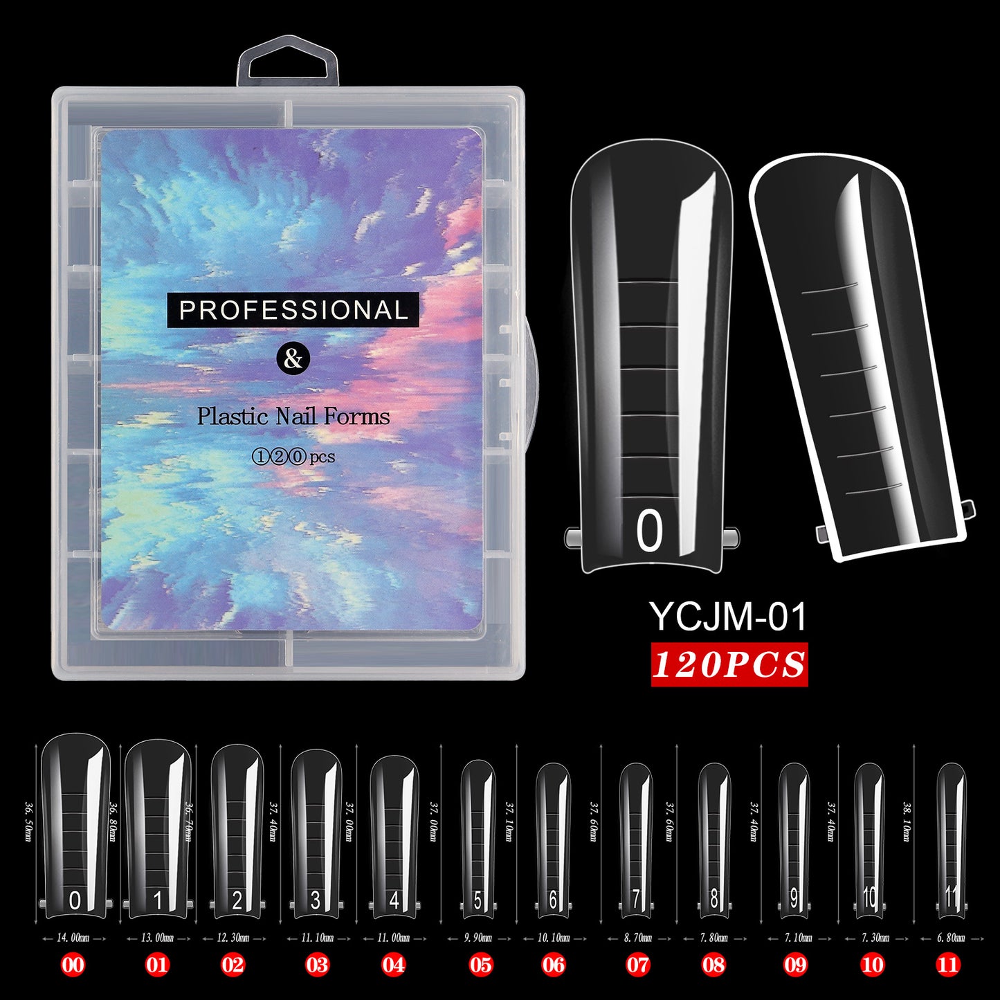 Cross-border manicure nail mold crystal extension paperless tray rapid phototherapy nail extension 120 pieces boxed factory wholesale 