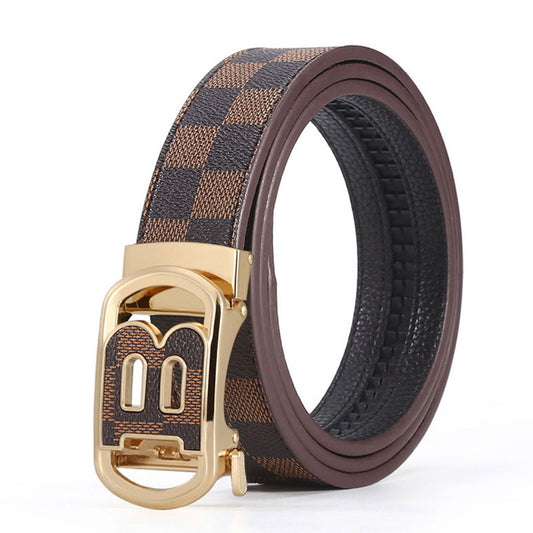 Wholesale men's belts in stock automatically buckle when the time comes 