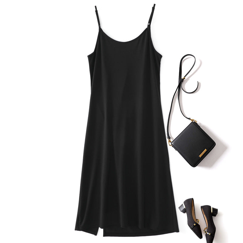 Plus size women's suspender dress summer Korean version casual fat sister wrinkled slim sleeveless dress female 13213 