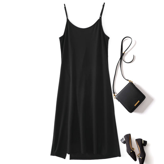 Plus size women's suspender dress summer Korean version casual fat sister wrinkled slim sleeveless dress female 13213 