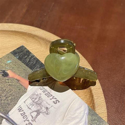 亚克力简约爱心小号抓夹气质刘海夹高级感发夹女夏季侧边夹子头饰