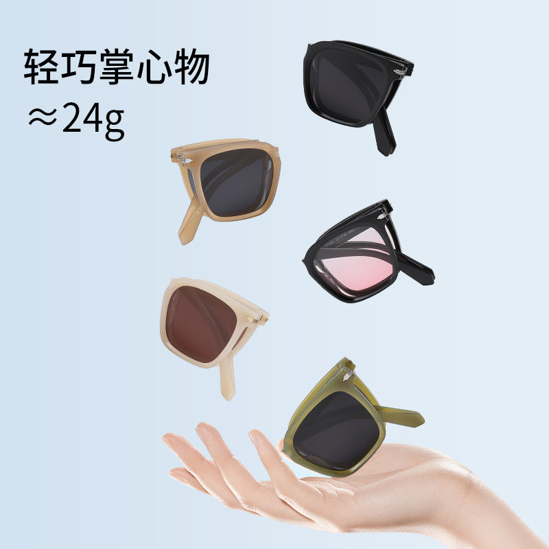 New folding sunglasses TR90 ultra-light polarized sunglasses 7530 sunshade and sunscreen can be equipped with myopia polarized sunglasses 