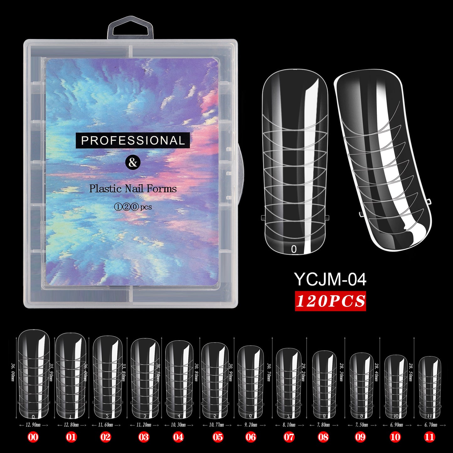 Cross-border manicure nail mold crystal extension paperless tray rapid phototherapy nail extension 120 pieces boxed factory wholesale 