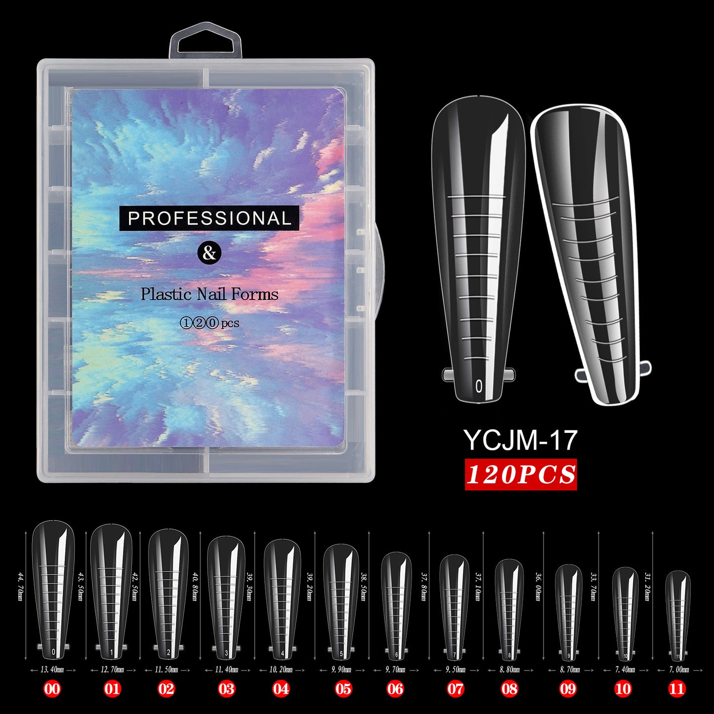 Cross-border manicure nail mold crystal extension paperless tray rapid phototherapy nail extension 120 pieces boxed factory wholesale 