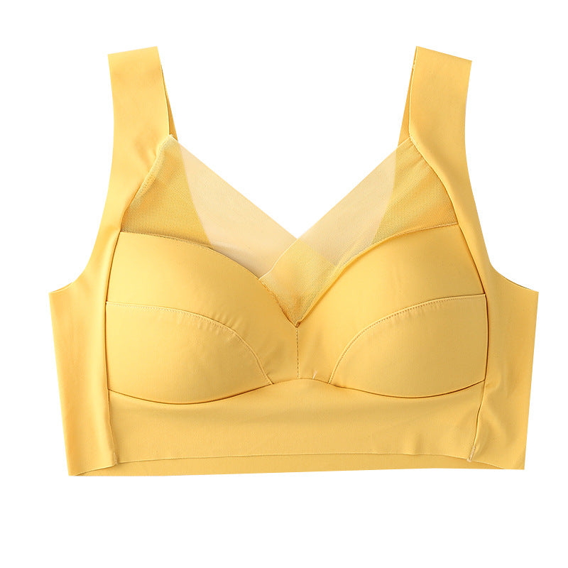 夏季冰丝乳胶棉内衣女士性感美背裹胸舒适少女运动瑜伽睡眠小背心