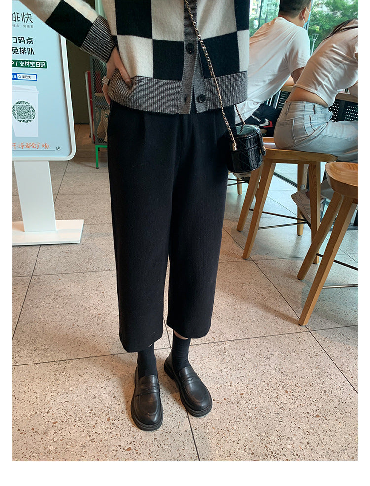 葡萄妈同款 新款厚底小皮鞋春秋季粗跟英伦风一脚蹬乐福鞋女