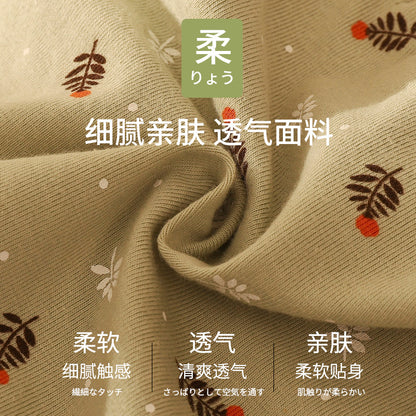 日韩风印花纯棉内裤女士性感蕾丝拼色中腰舒适透气少女三角裤厂家
