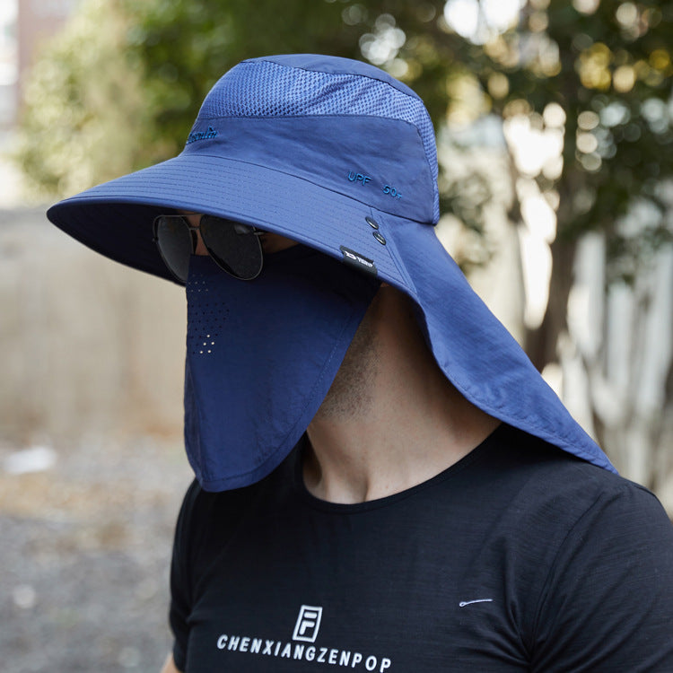 Sunscreen hat men's fishing hat summer fisherman hat outdoor mountaineering sun  hat cover face anti-ultraviolet sun hat – 7 MART
