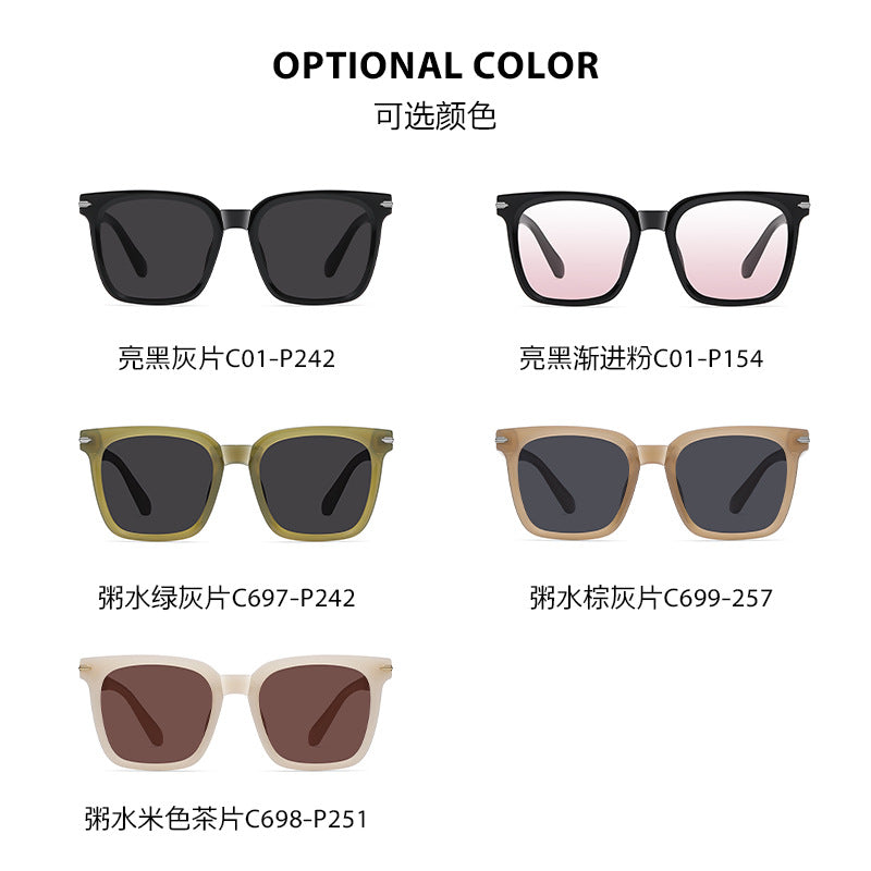 New folding sunglasses TR90 ultra-light polarized sunglasses 7530 sunshade and sunscreen can be equipped with myopia polarized sunglasses 